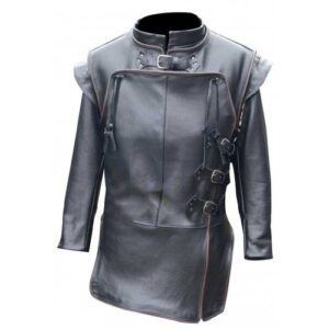 Jon Snow Game Of Thrones Costume Belted Closure Jacket Front