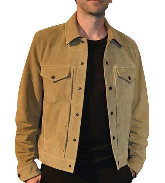 Wes Bentley Yellowstone Shirt Style Suede Trucker Jacket