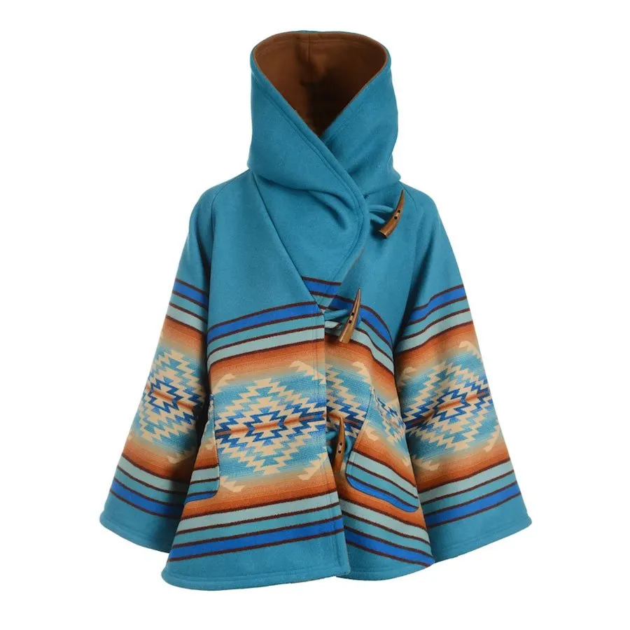 Beth Dutton Turquoise Blue Hooded Coat