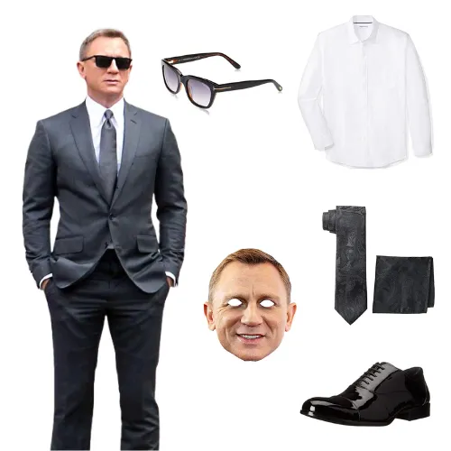 James Bond’s Grey Pinstripe Suit Look from Spectre