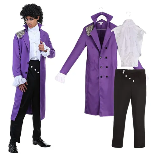 Purple Rock Legend Costume Trench Coat