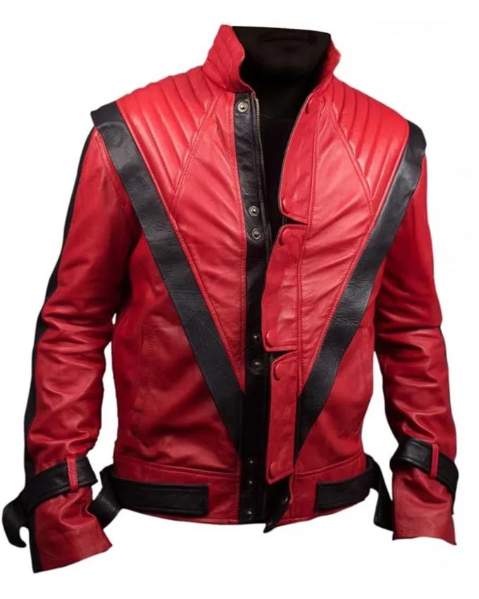 Thriller Michael Jackson Red Leather Jacket