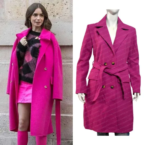 Emily Cooper Pink Coat from S01 Episode 04