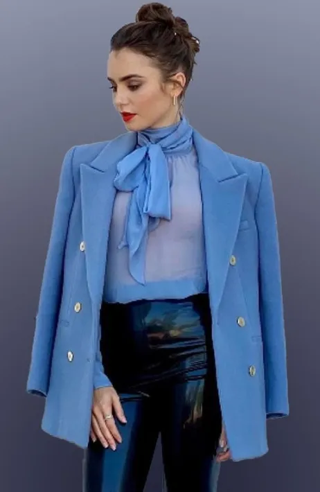Emily in Paris Blue Coat