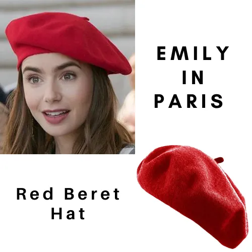 Emily in Paris Red Beret Hat