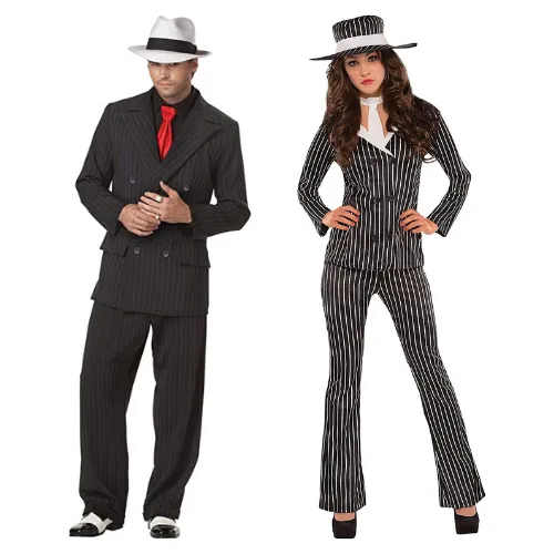 Sexy Gangster Couple Bonnie and Clyde Halloween Suit