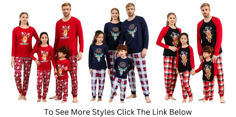 Family Matching Reindeer Santa Suits Set