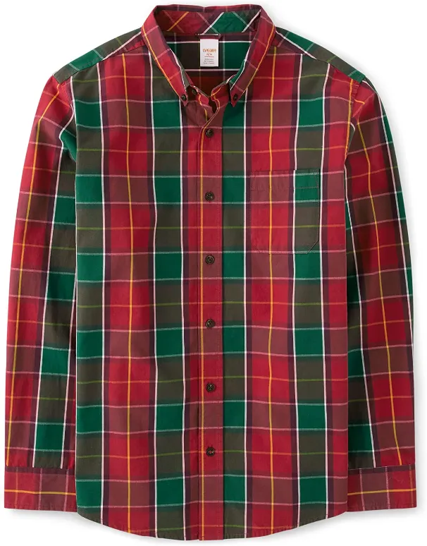 Red and Green Plaid Shirt
