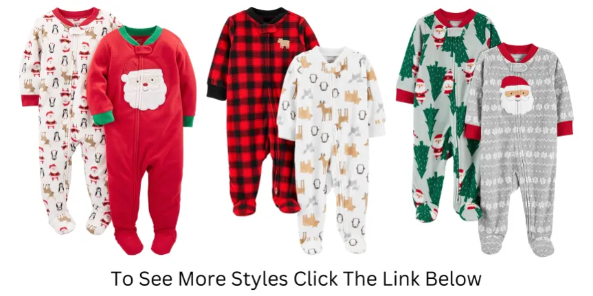 Unisex Babies' Holiday Fleece Footed Sleep and Play