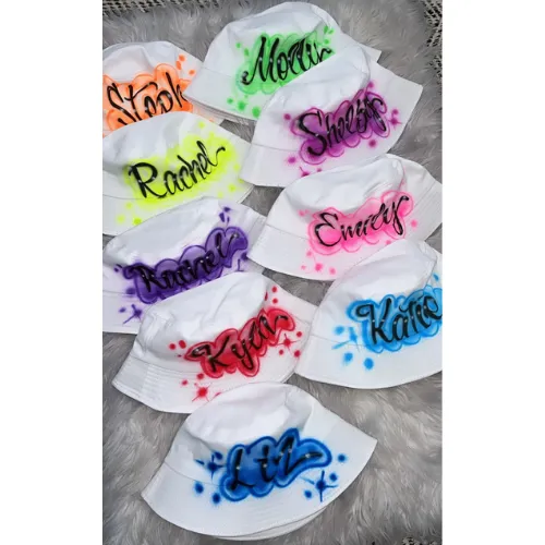 Airbrush Personalized Names Bucket Hat