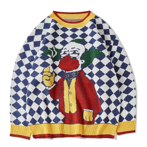 Check Clown Sweater