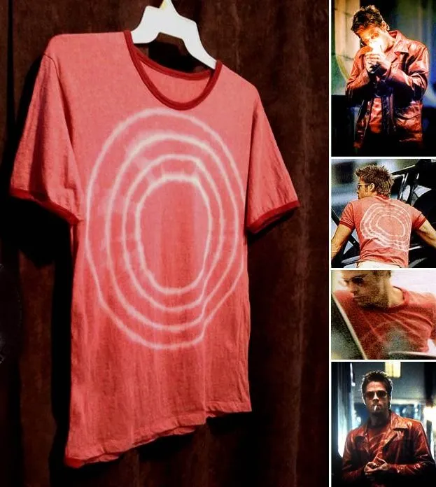 Red Tie-Dye Bullseye Ringer Shirt