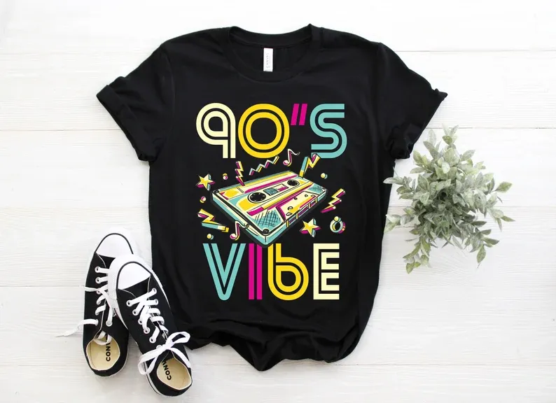 Simple 90s Vibe T-Shirt for Club Party
