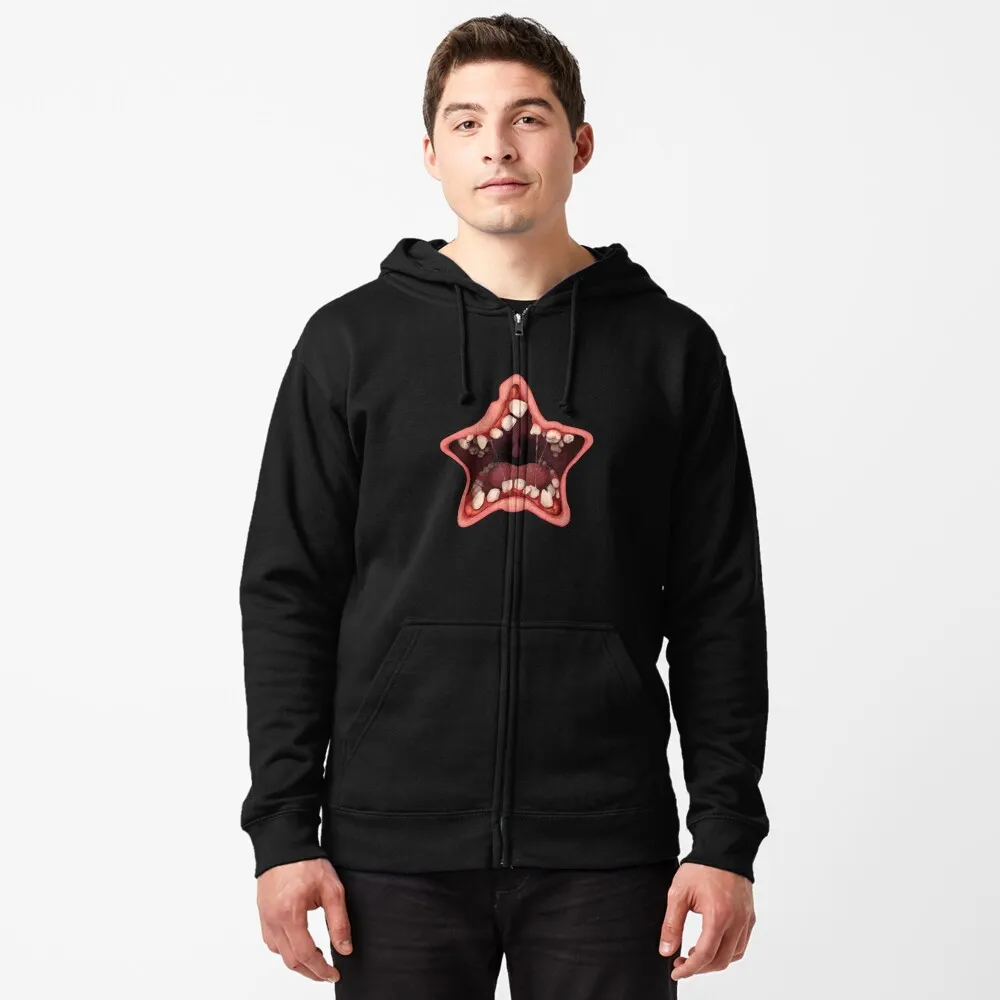 Star Mouthed Zipped Hoodie