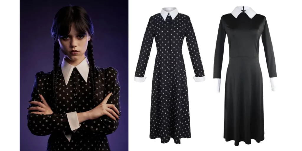 Wednesday Addams Family Costume for Halloween | Kids - Adults