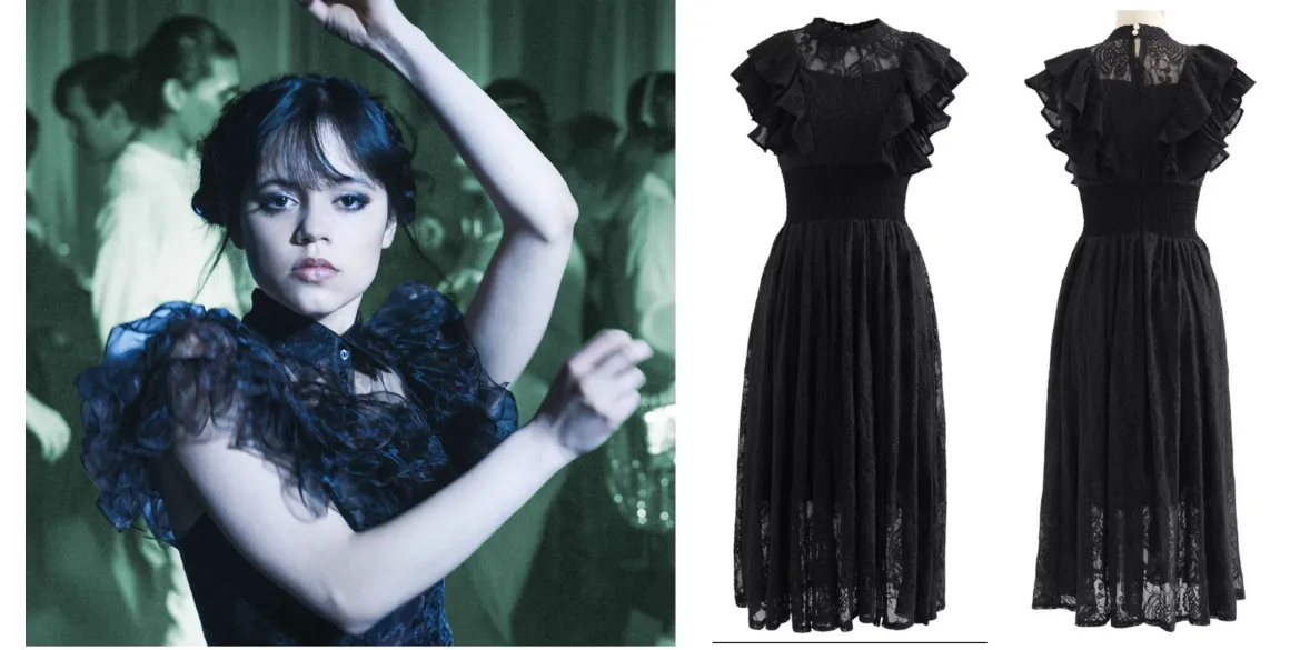 Wednesday Addams Party Dancing Black Dress