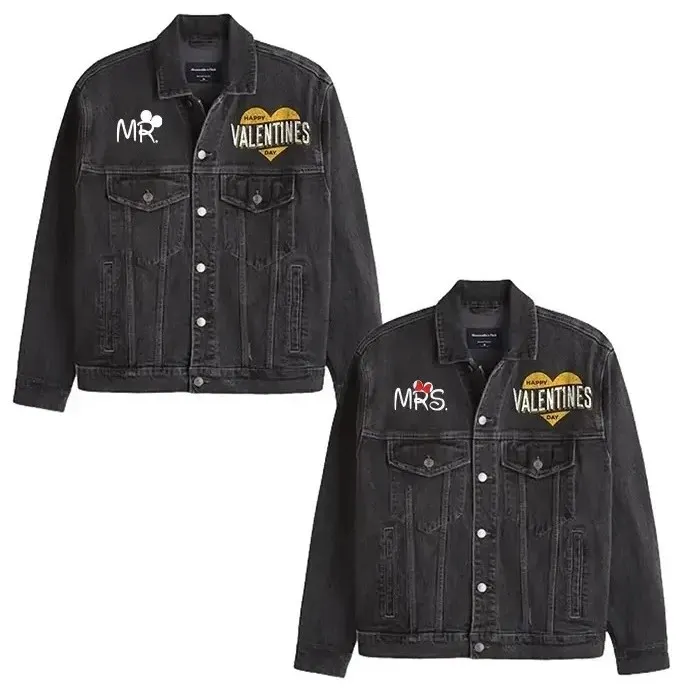 Matching Black Denim Jackets For Couples