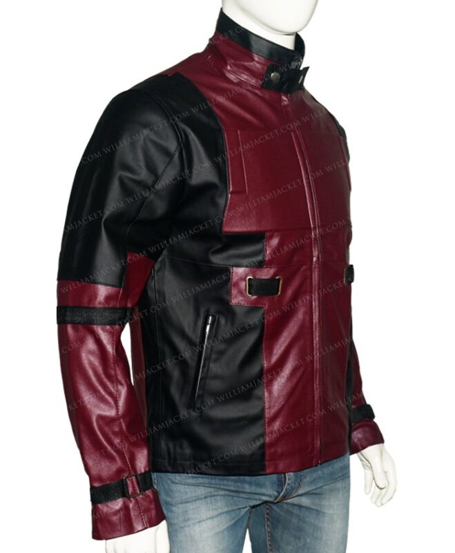 Deadpool Wade Wilson Red Leather Jacket - William Jacket