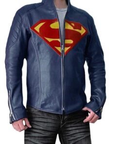 Man Of Steel Henry Cavill Superman Real Perforated Leather Jacket 