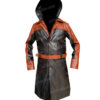 Assassins Creed Syndicate Jacob Frye Hooded Leather Coat Front