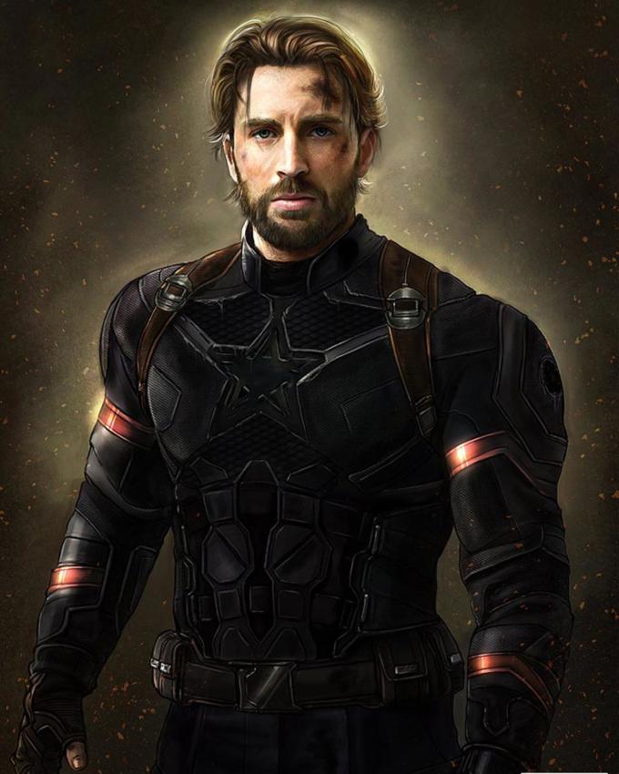 Avengers Infinity War Captain America Chris Evans Leather 
