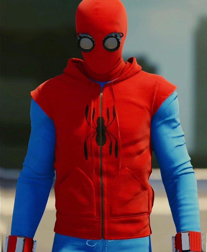 this Spiderman Homecoming Hoodie that is designed according to the Tom Holl...