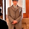 P.T Barnum The Greatest Showman Grey Trench Coat