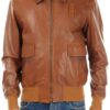 men-brown-bomber-leather-jacket