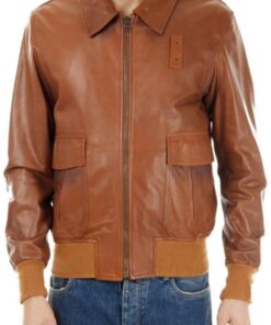 men-brown-bomber-leather-jacket