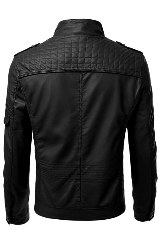 X RAY Mens Leather Biker Jacket Moto Faux Leather Casual Motorcyle Jacket for Men