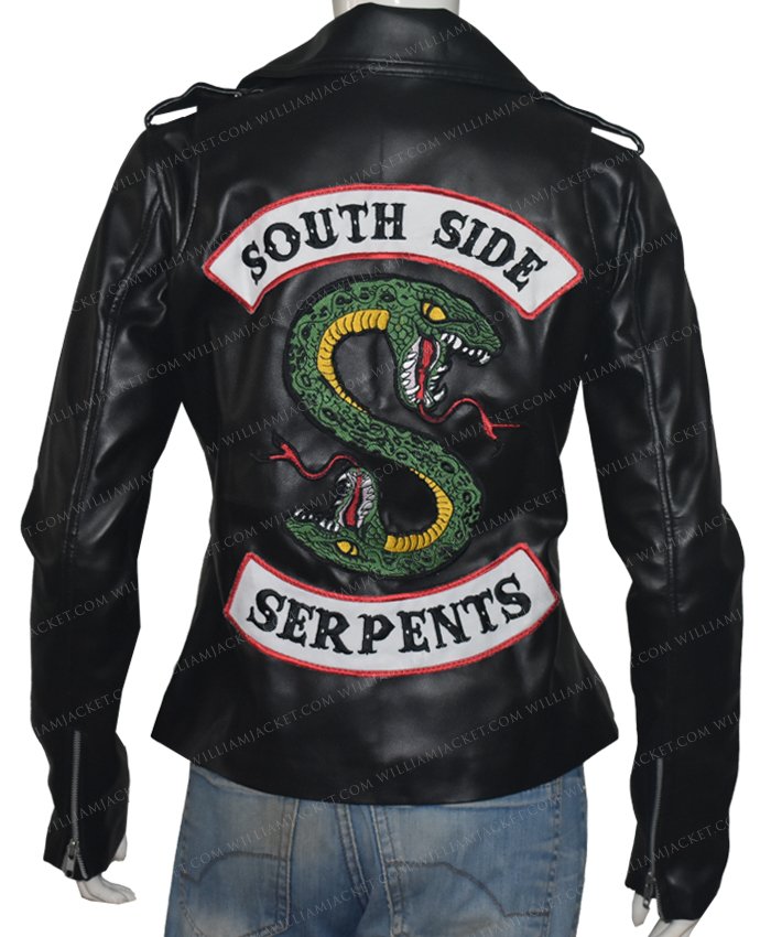 Biker Style Southside Serpent Riverdale Jughead Jones Real Leather Women Jacket 