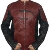Superman Smallville Maroon And Black Leather Jacket