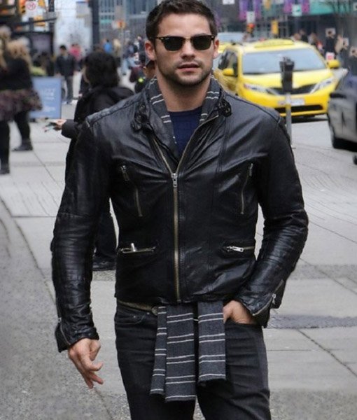 Fifty Shades Freed Brant Daugherty Black Leather Jacket