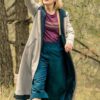 Jodie Whittaker Doctor Who Grey Trench Coat Movie Scene