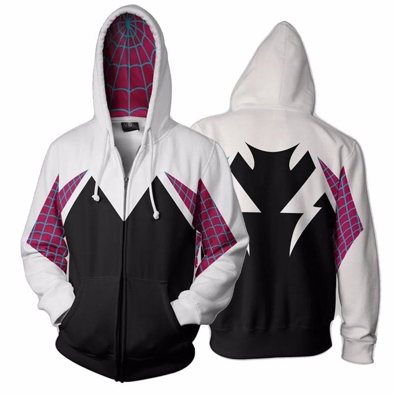 Spider-Man Gwen Overwatch OW Unisex Tops Hoodies Sweatshirts Jacket Casual Coat