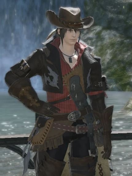 Final Fantasy XIV Video Game Gyuki Leather Brown Jacket