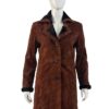 Monica Dutton Yellowstone Suede Coat Front