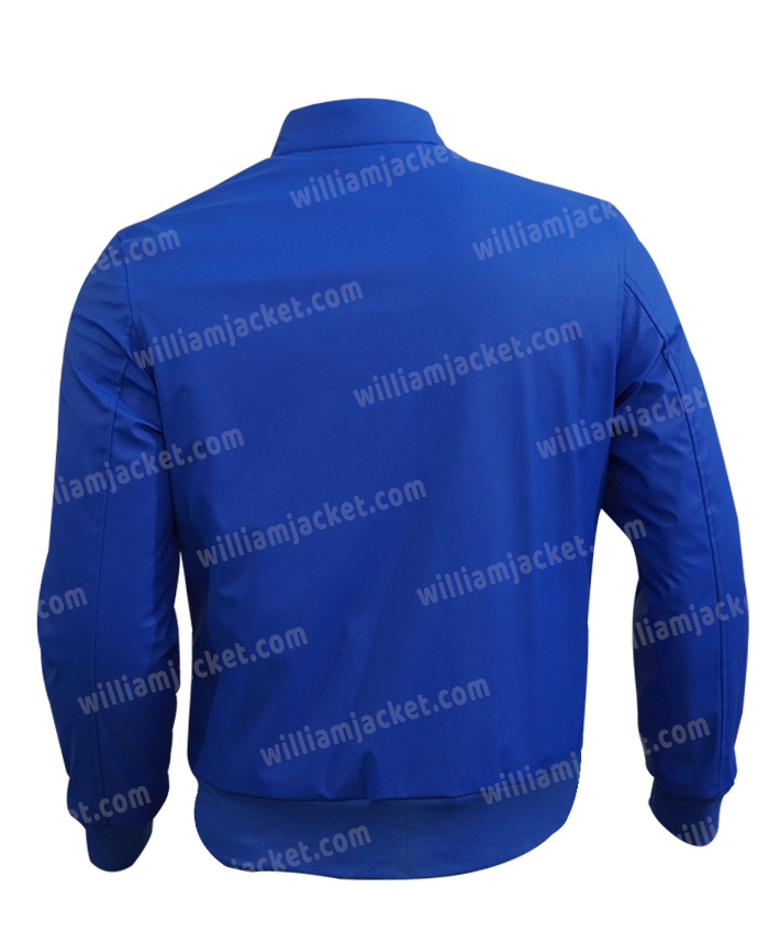Ryan Reynolds Free Guy Bomber Leather Guy Blue Jacket