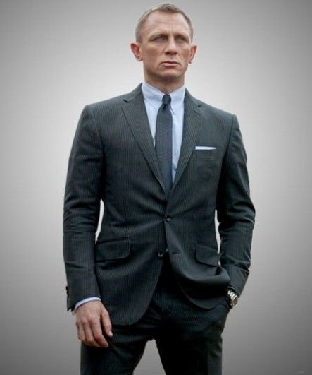 Daniel Craig James Bond Grey Pinstripe Spectre Suit