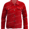 Spinning Out Serena Baker Red Corduroy Jacket Front