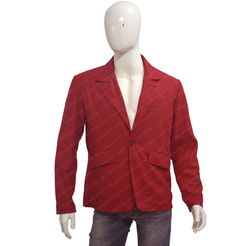 The Weeknd Blinding Lights Wool Red Blazer Coat