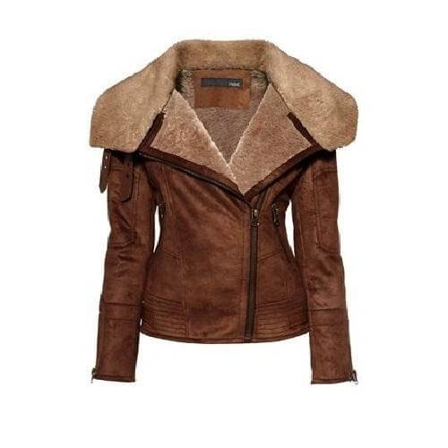 DOLBERG CREATIONS Sheepskin Leather Jacket for Womens 