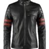 Hybrid Style Cafe Racer Leather Jacket