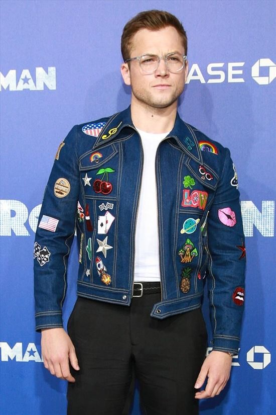 Rocketman Elton John Blue Patched Denim Jacket