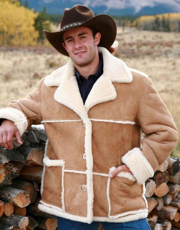 Marlboro Man Sheepskin Suede Leather Jacket