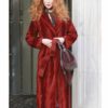 The Undoing Grace Fraser Maroon Velvet Coat