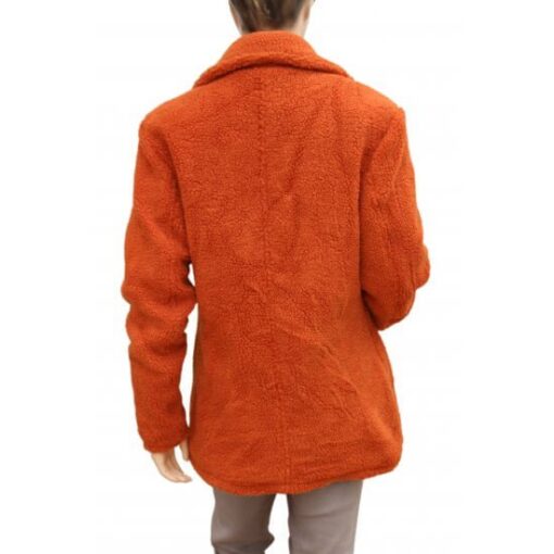 Yellowstone Beth Dutton Orange Shearling Fur Coat