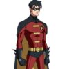Tim Drake Red Robin Red And Black Leather Jacket
