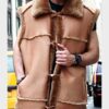 Alexander Camel Brown Shearling Fur Vest