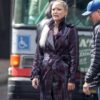Pom Klementieff purple and black Thunder Force Coat